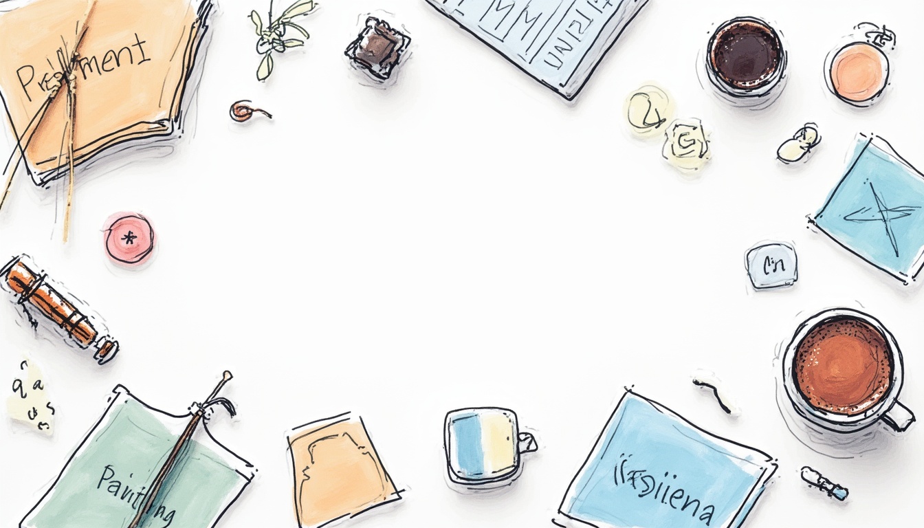 Ilustrație cu elemente de web design și dezvoltare, sugerând procesul de creare siteuri de succes